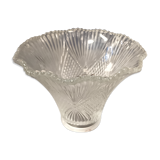 Tulip chiseled white glass