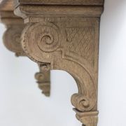 Jean-Charles Moreux. Console in carved oak and marble. 1940s.