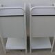 Pair metal nightstands  70s