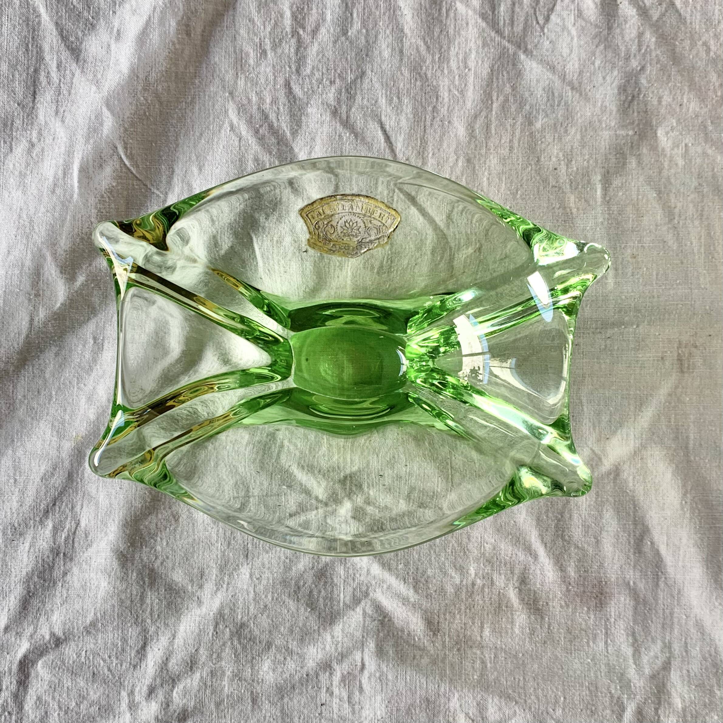 Val-Saint-Lambert crystal tray - 1960