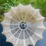 Vintage crochet bohemian pendant light
