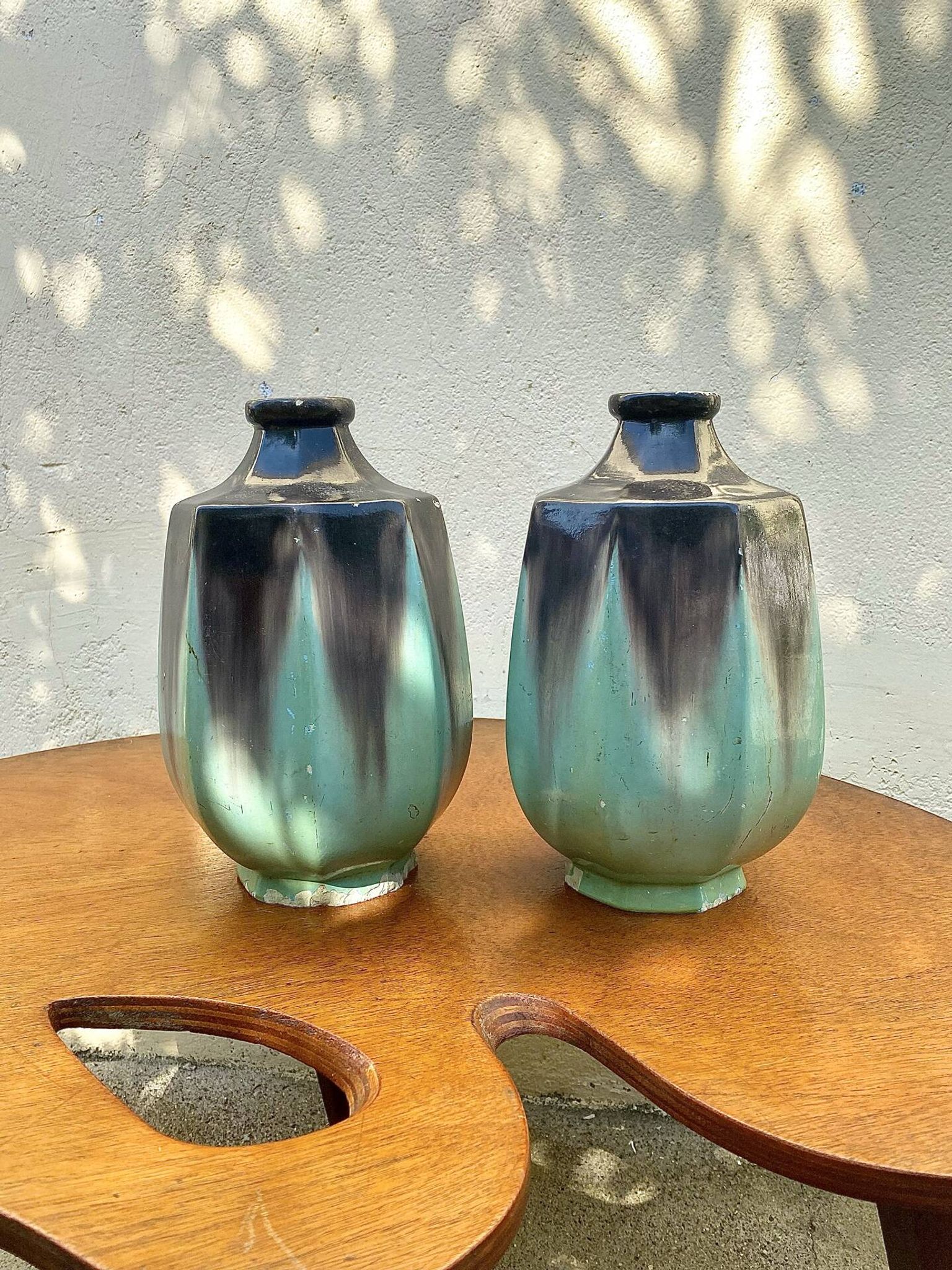Pair of Art Deco ceramic vases from around 1930.