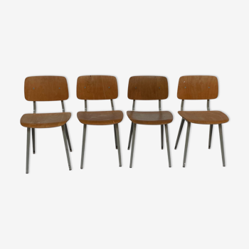 Set of 4 first edition Revolt chairs, Friso Kramer for Ahrend de Cirkel