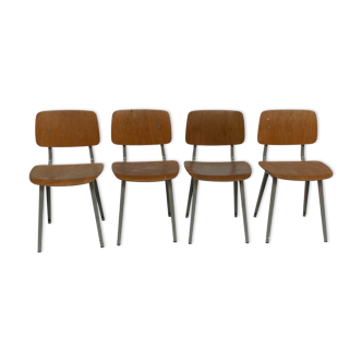 Lot de 4 chaises Revolt première édition, Friso Kramer pour Ahrend de Cirkel