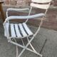 Paire de fauteuils chaises de jardin fer forgé vintage