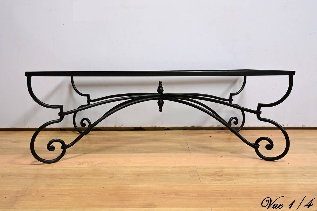 Art Nouveau Style Wrought Iron Coffee Table – 1940