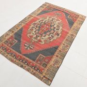 4x7 Navy Blue & Red Vintage Persian Rug, 136x224Cm