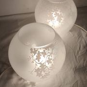 Par de lámparas de cristal. España, 1990s.