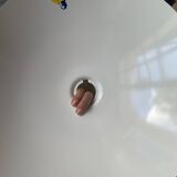Ceiling pendant light matt white epoxy lacquered metal