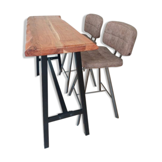 Table de bar avec 2 chaises de bar