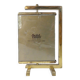 Double-sided carousel photo frame in gold metal