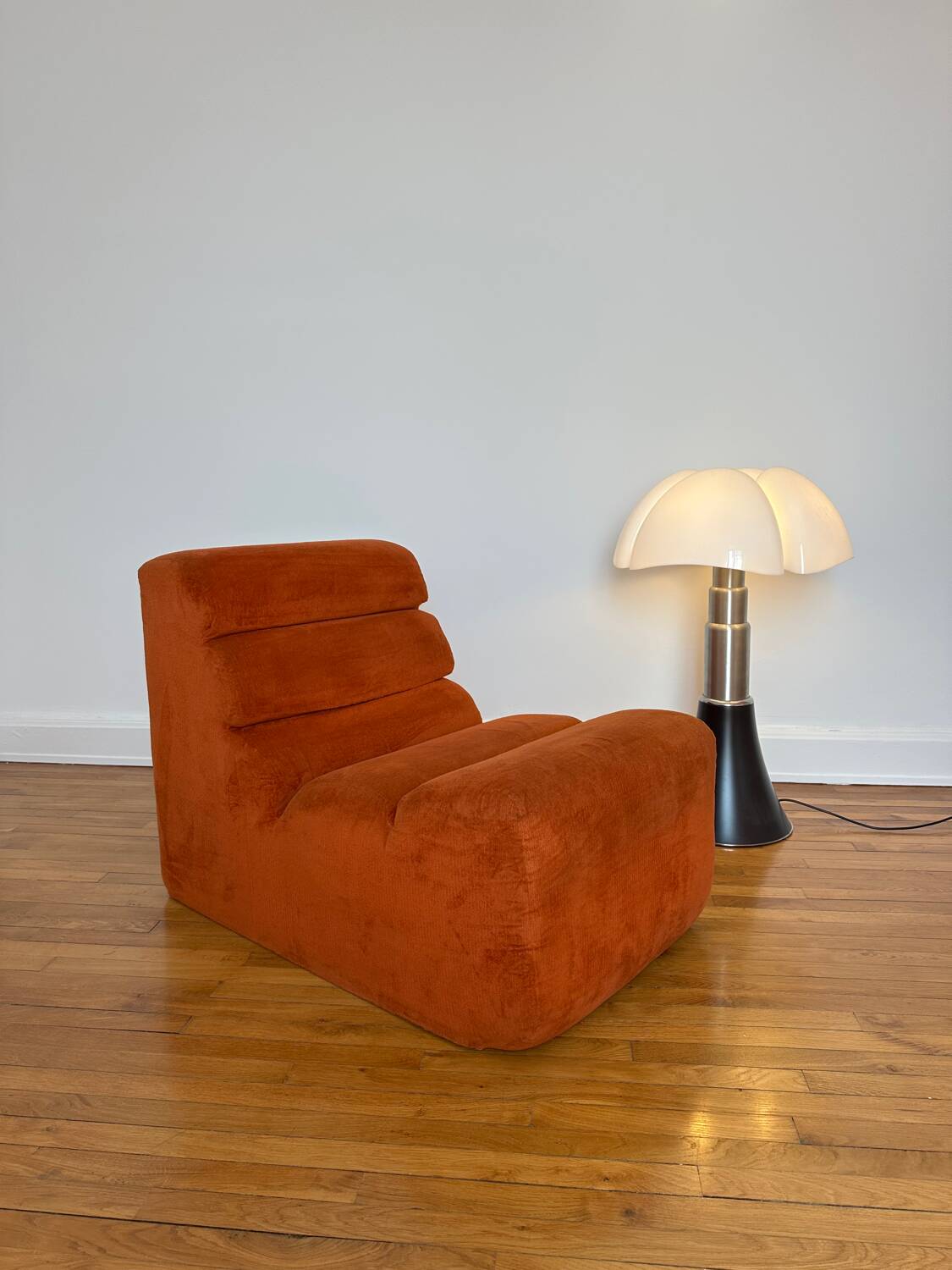 Chauffeuse / Fauteuil orange - Vintage - Design