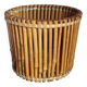 Pot cover basket Art-popular bamboo and scoubidou 50s