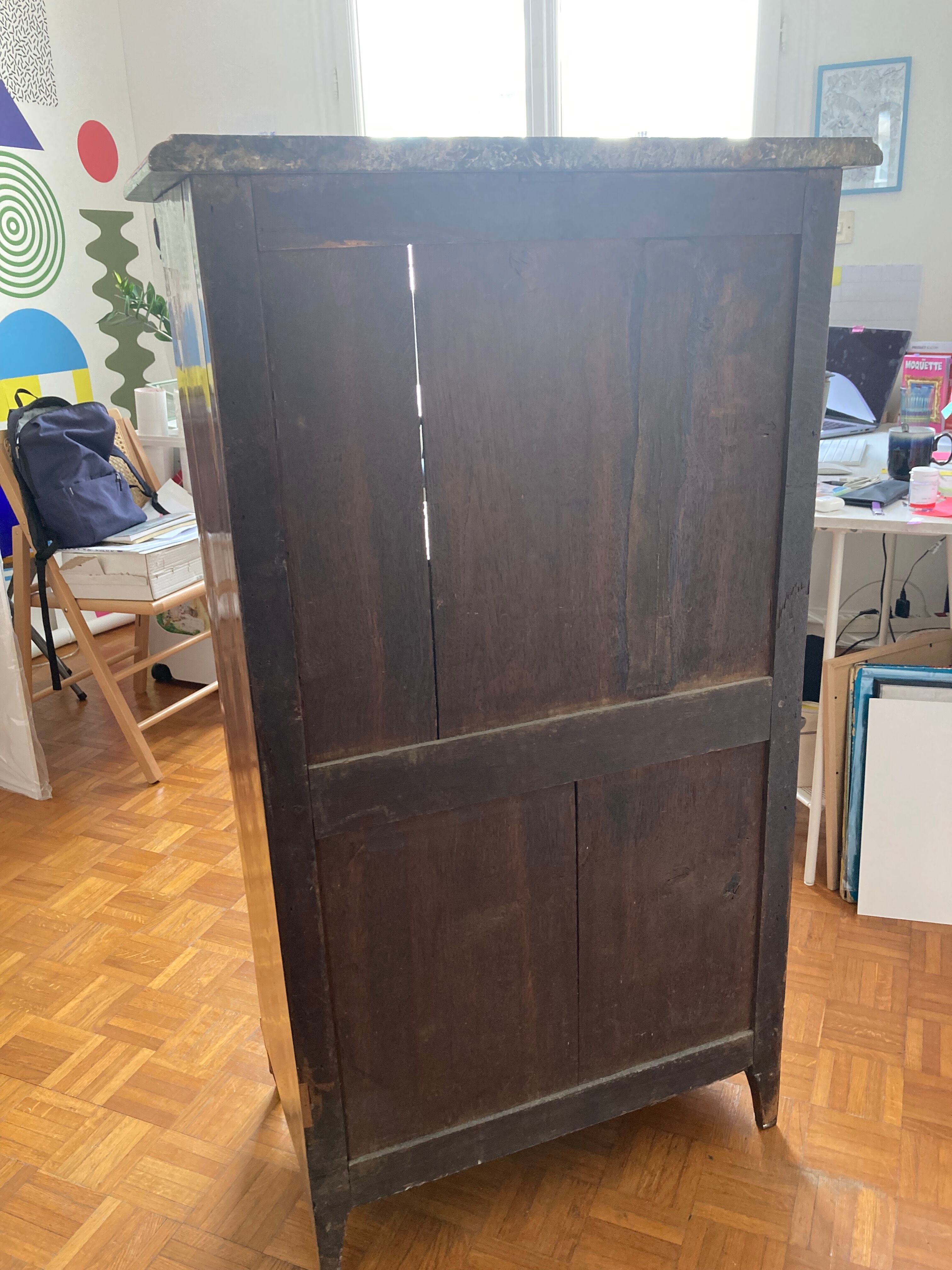 Secretary with grey marble top