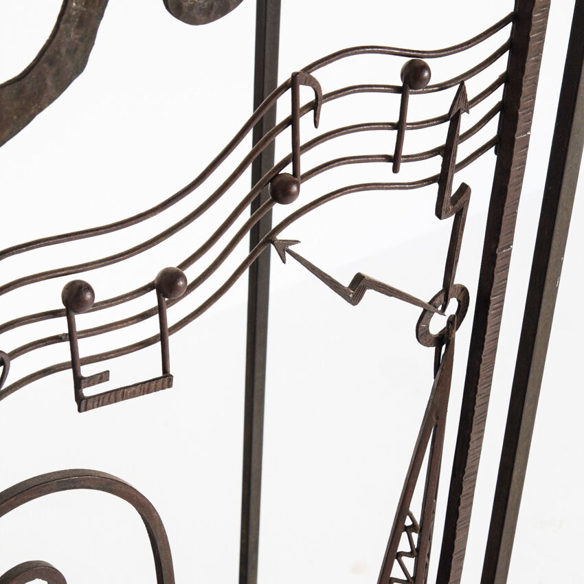 Old wrought iron structure. Vintage, futuristic. Handmade France, 1920