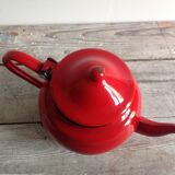 Emailed sheet metal teapot