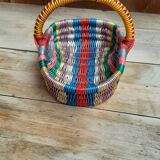 Mini scoubidou woven basket colors