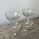 4 coupes à champagne en verre soufflé bullé 1900 