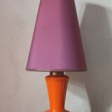 Orange opaline lamp
