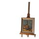 Framed oil on canvas – Still life with lamp, Yvonne Sellier