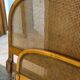 Solid oak and rattan headboard
