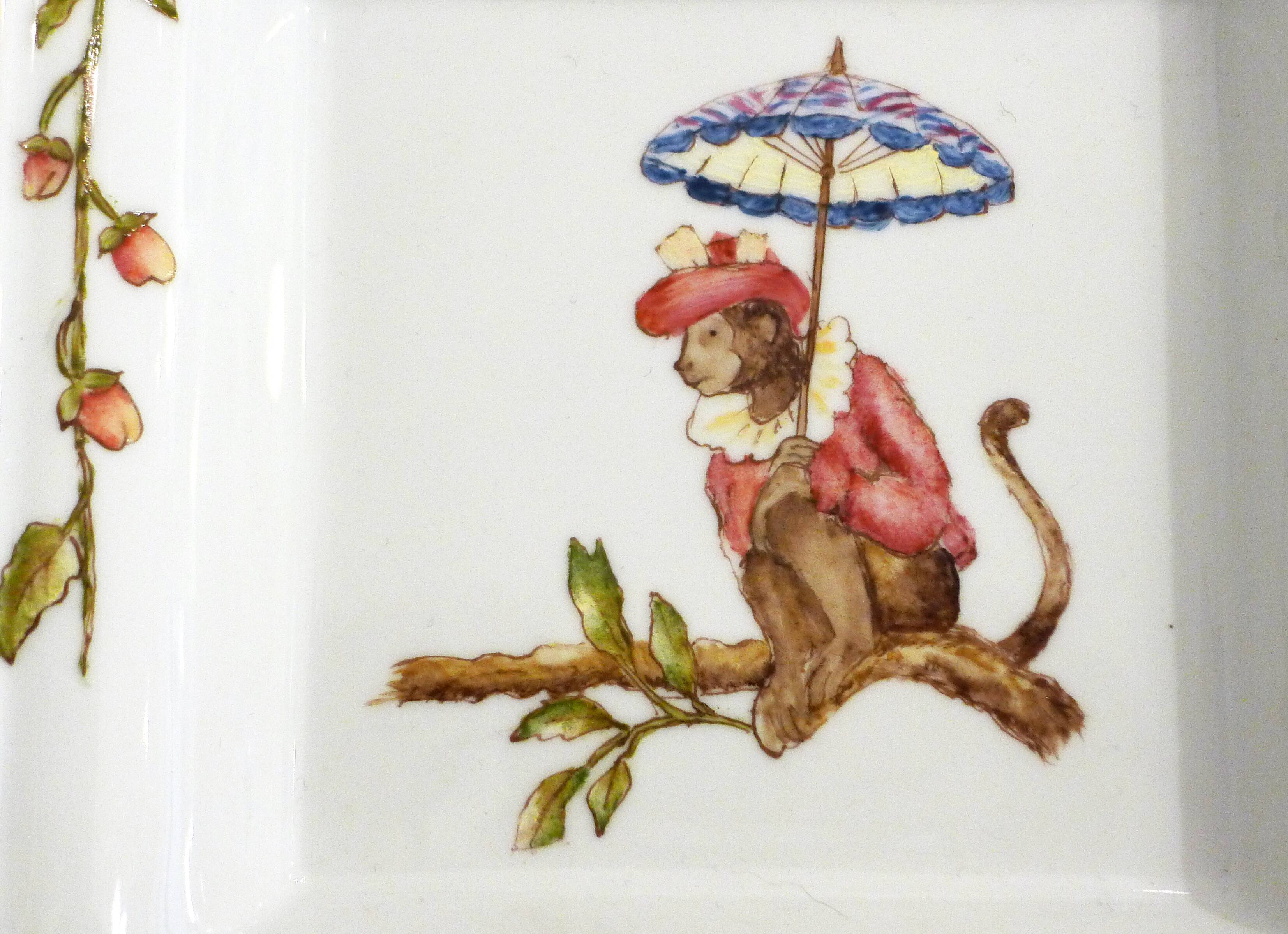 Porcelain monkey ashtray