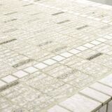 Large Denisco Style Vintage Design Ceramic Tiles Coffee Table + Chrome Base