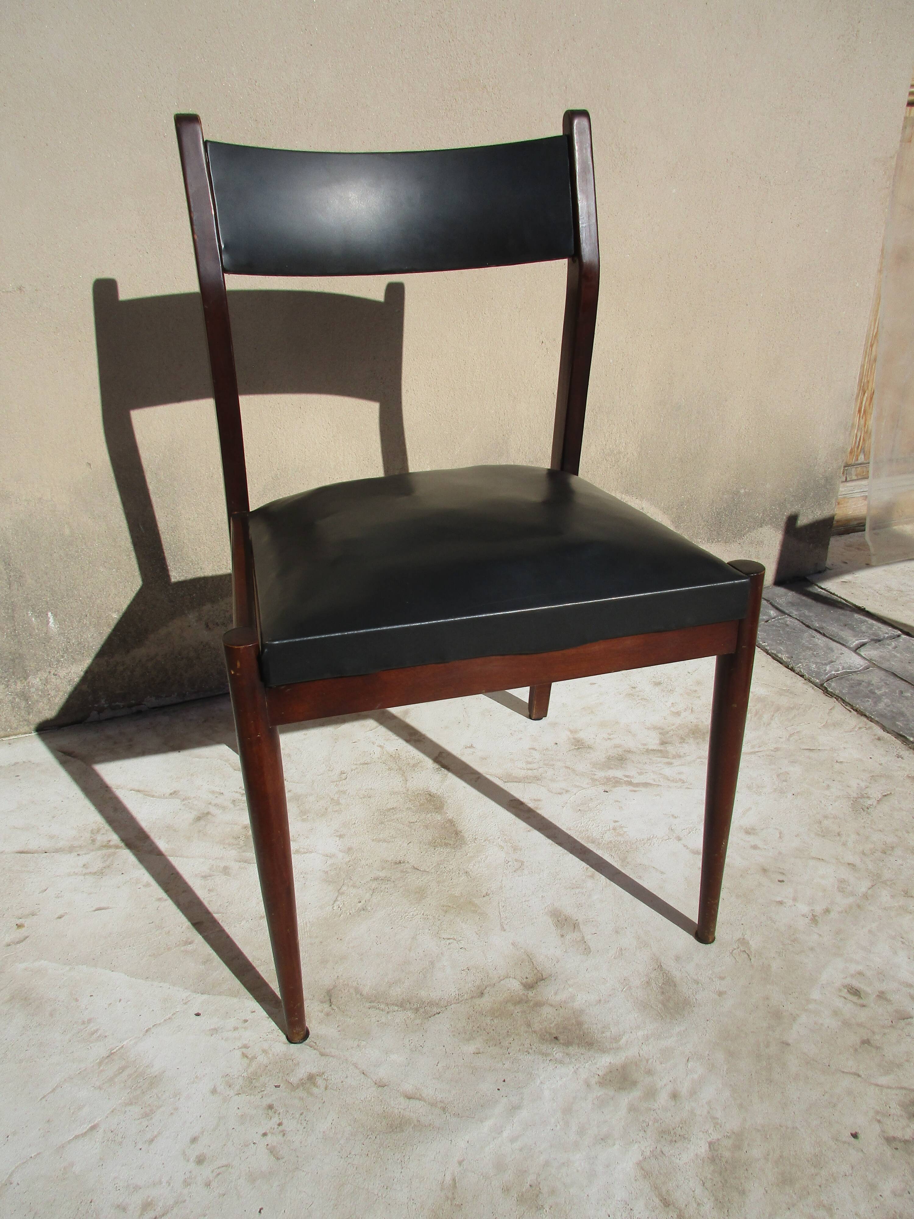 Lot of 6 chairs, 50s