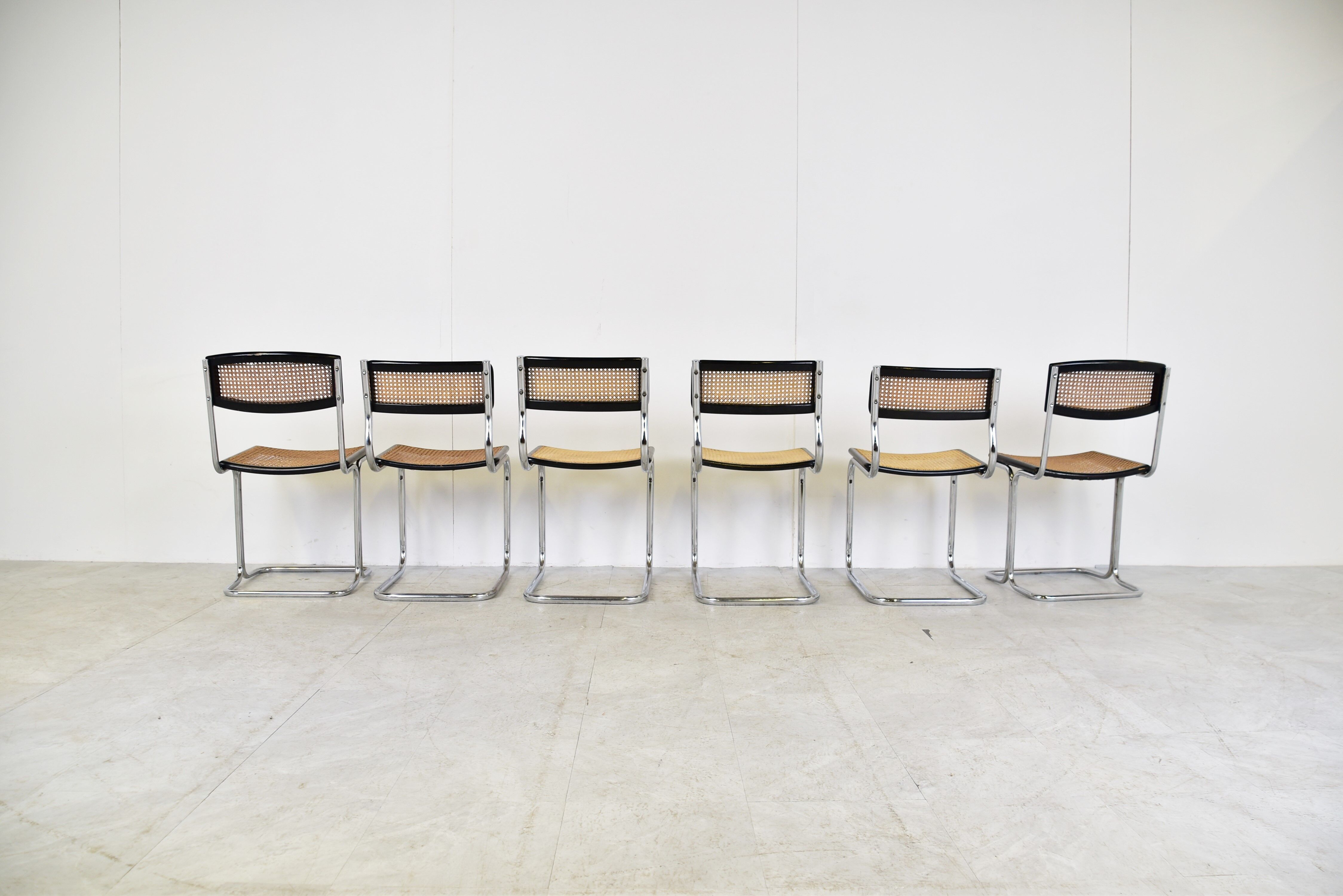 Vintage bauhaus style dining chairs, 1960s