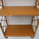 Rattan wall shelf