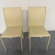 Set of 4 cream leather chairs contemporary design Colico Dress Up