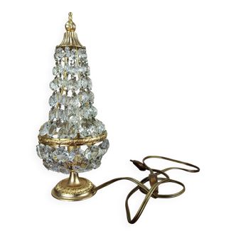 Table lamp with tassels.