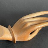 Wooden hand sculpture