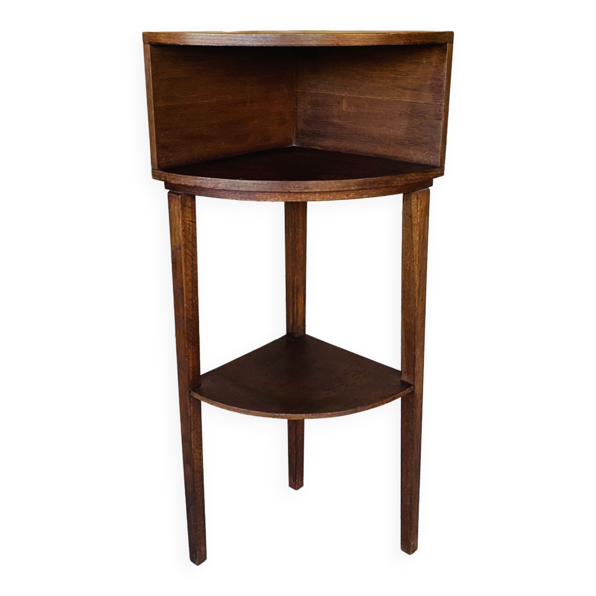 Vintage corner shelf on tripod legs, circa 50/60