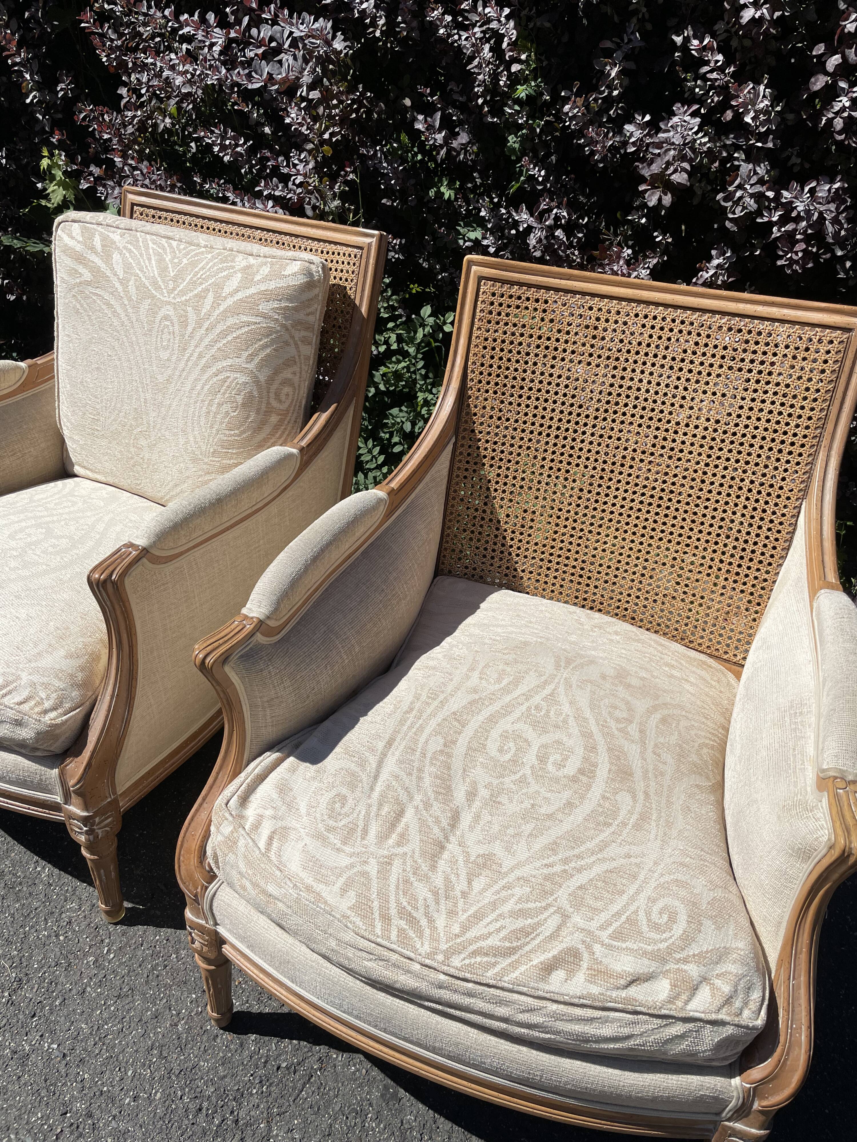 Armchair cannage Roches Bobois