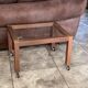 Coffee table on casters