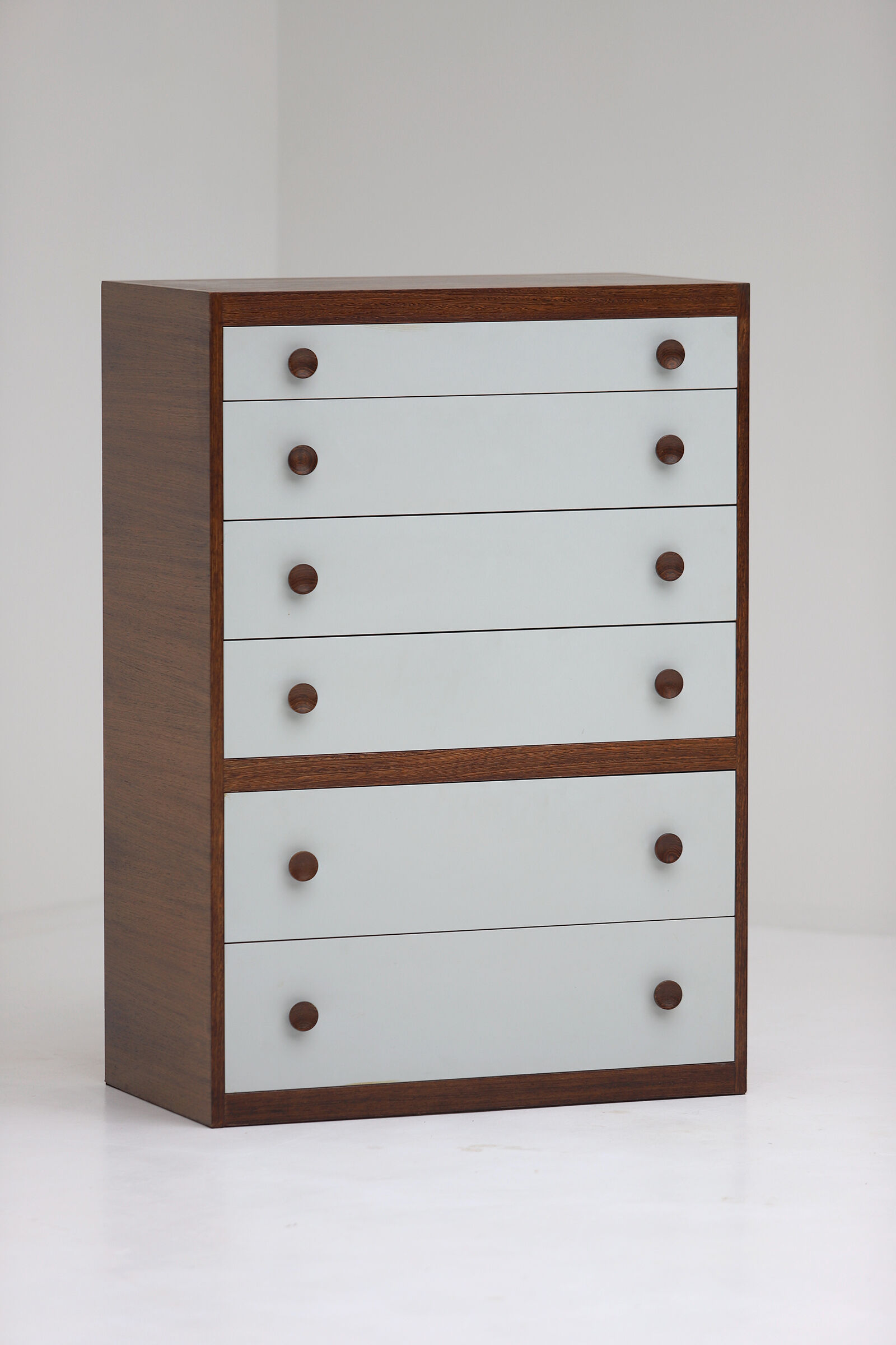 Decorative cabinet in wenge wood designed in the 1970s