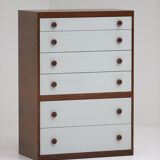 Decorative cabinet in wenge wood designed in the 1970s