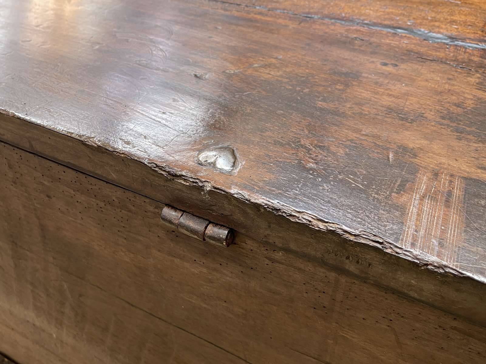 18th century walnut wedding chest