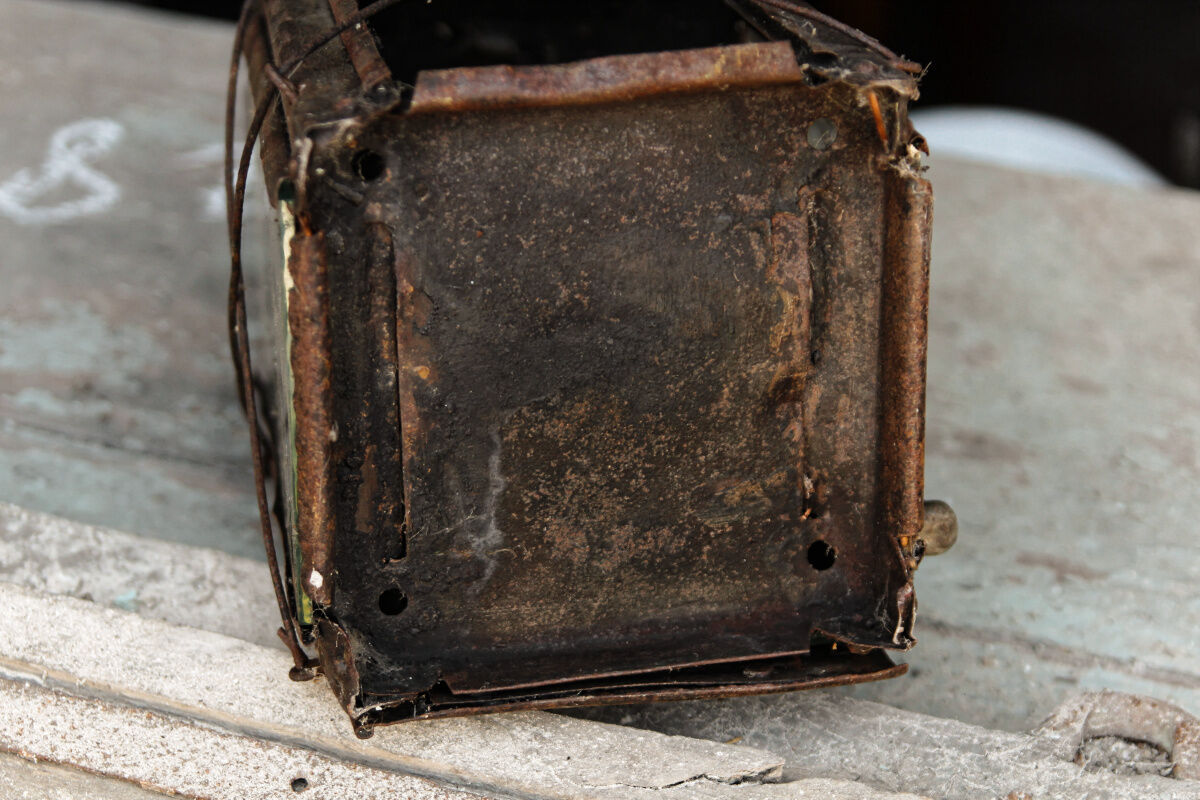 Ancient wrought iron lantern