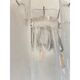 Venied-White Alabastro Strips “Listelli” Murano Glass Wall Sconce