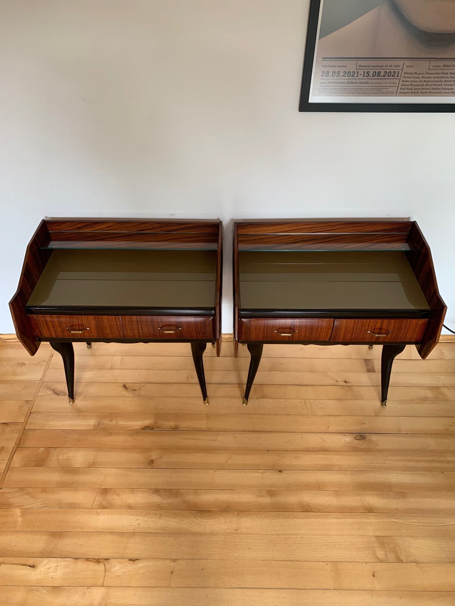 Pair of bedside tables by Paolo Buffa, Italy, 1950s