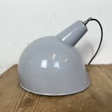 Industrial Grey Enamel Factory Pendant Lamp, 1960s