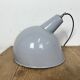 Industrial Grey Enamel Factory Pendant Lamp, 1960s