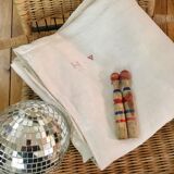 Old hemp embroidered sheet