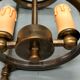 Patinated brass cage lantern, Louis XVI style, 70, France
