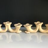 Pair of ceramic candlesticks, 40 years