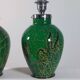 Pair of chrome glass table lamps Ikora WMF Art Deco Karl Wiedmann 1930