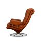 Cognac Leather Swivel chair, 1960s