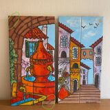 Glazed ceramic panels signed JPA Vallauris